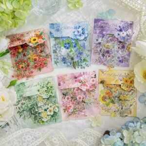 🌷 Romantic Flower Shop Series – PET Stickers 🌷