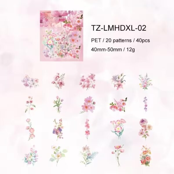 🌷 Romantic Flower Shop Series – PET Stickers 🌷 - Image 10