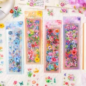 🌸 Flowing Flower Language – PET Pre-Cut Stickers 🌸