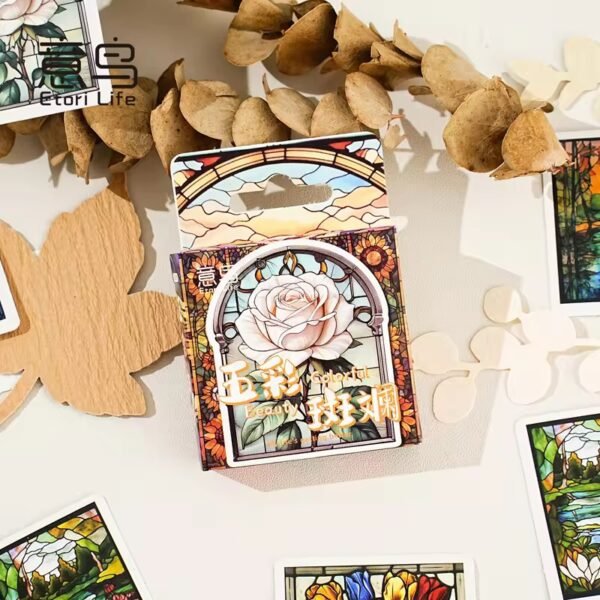 45pcs/pack Colorful Beauty Series Mini Sticker Box