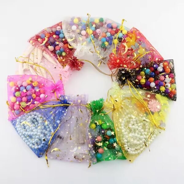 🌙✨ 10pcs/pack Moon & Star Organza Pouches ✨🌙 - Image 9