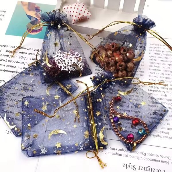 🌙✨ 10pcs/pack Moon & Star Organza Pouches ✨🌙 - Image 4