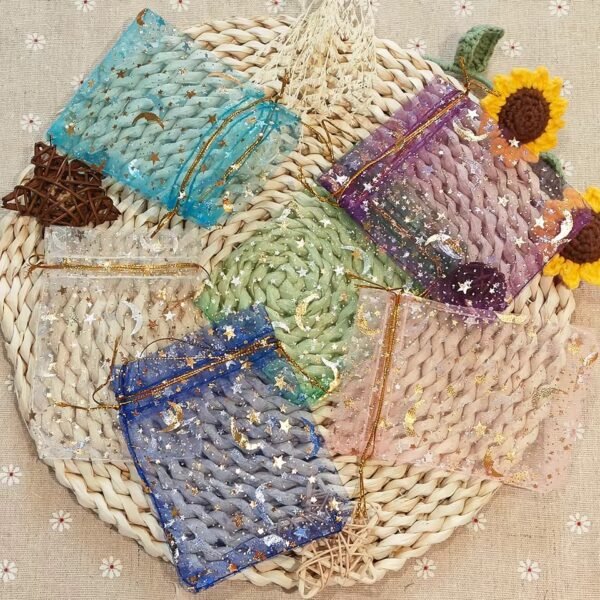 🌙✨ 10pcs/pack Moon & Star Organza Pouches ✨🌙 - Image 6