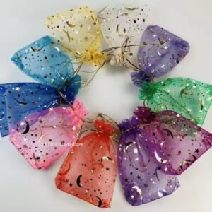 🌙✨ 10pcs/pack Moon & Star Organza Pouches ✨🌙