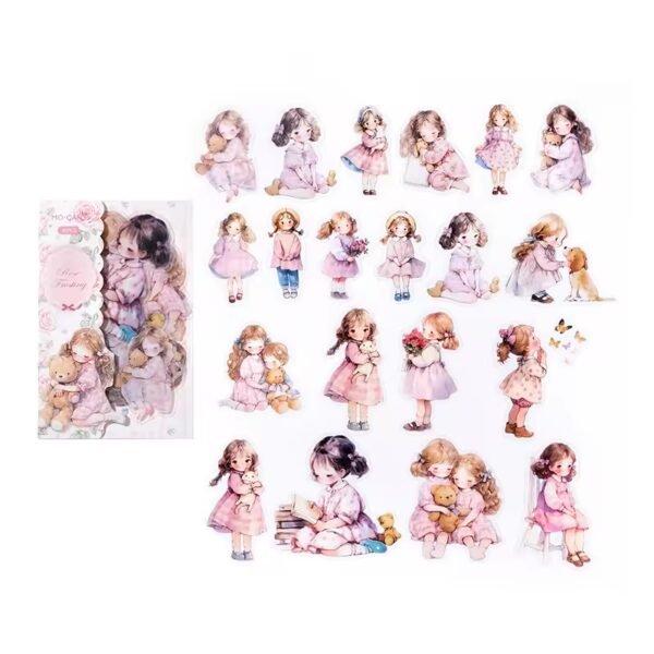 🌸40pcs/pack Doll room series PET Stickers - Image 8