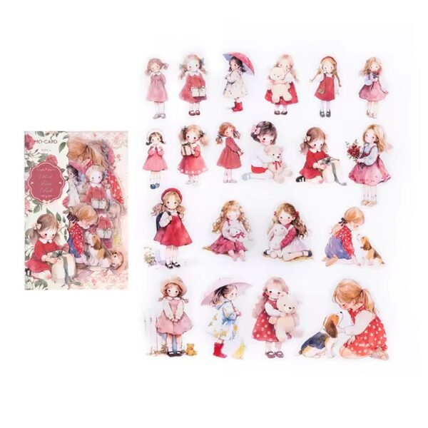 🌸40pcs/pack Doll room series PET Stickers - Image 9