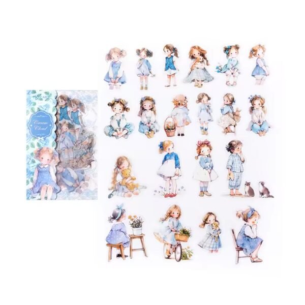 🌸40pcs/pack Doll room series PET Stickers - Image 10