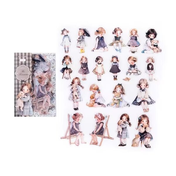 🌸40pcs/pack Doll room series PET Stickers - Image 11