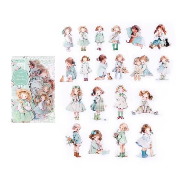 🌸40pcs/pack Doll room series PET Stickers - Image 12
