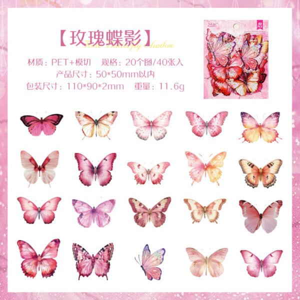 40pcs/pack Spring Butterfly Sequence - Image 8