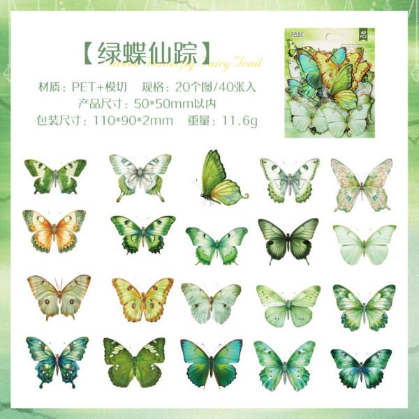 40pcs/pack Spring Butterfly Sequence - Image 7