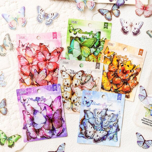 40pcs/pack Spring Butterfly Sequence