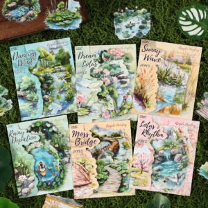 Ripples Painted Words Stickers