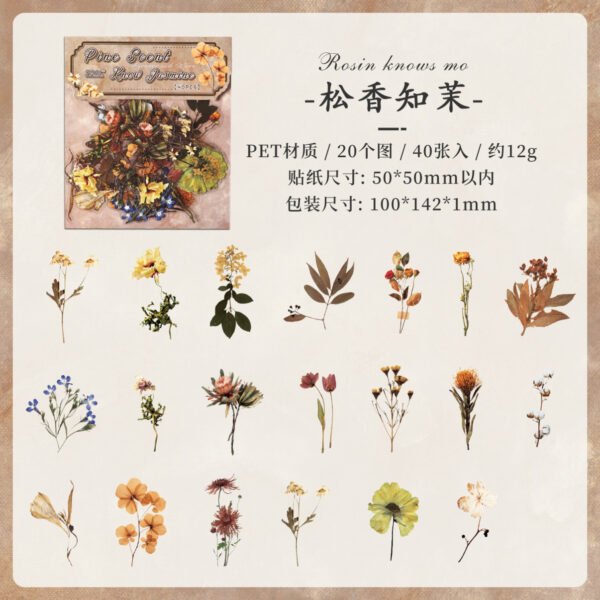 40pcs/pack Flowers dreams between - Image 8