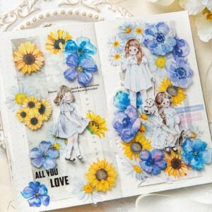 50pcs/pack blooming flowers series pet stickers