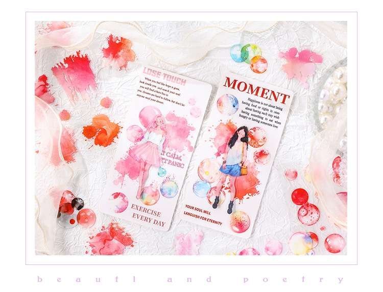 glazed sugar heart series bubble splash pet sticker sheets glazed sugar heart series bubble splash pet sticker sheets