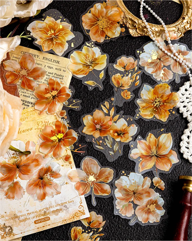 flower poetry series pet stickers flower poetry series pet stickers