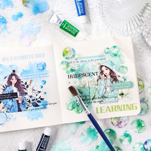 glazed sugar heart series bubble splash pet sticker sheets glazed sugar heart series bubble splash pet sticker sheets