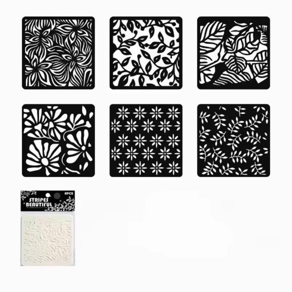 🌿 Mottled Pattern Stencil Set – 6 Designs Inspired by Nature 🌿 ...