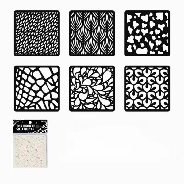 🌿 Mottled Pattern Stencil Set – 6 Designs Inspired by Nature 🌿 ...