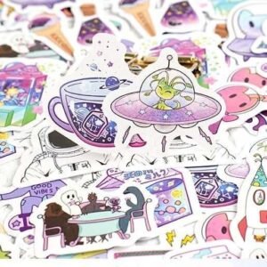 space party series mini sticker box