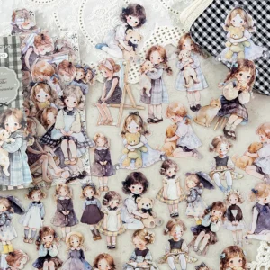 🌸40pcs/pack doll room series pet stickers