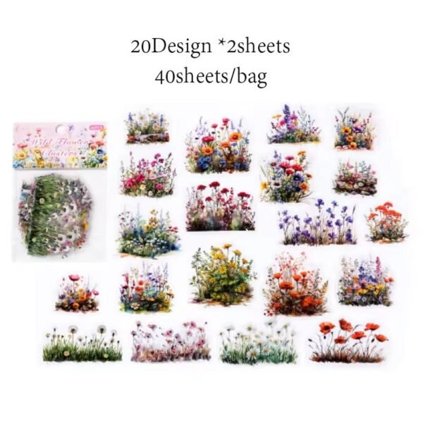 Forest Nature Series PET Stickers - FEATHER SHOP