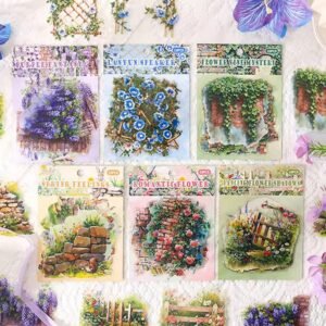 🌸 secret garden series – waterproof pet stickers 🌸
