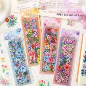🌸 flowing flower language – pet pre cut stickers 🌸