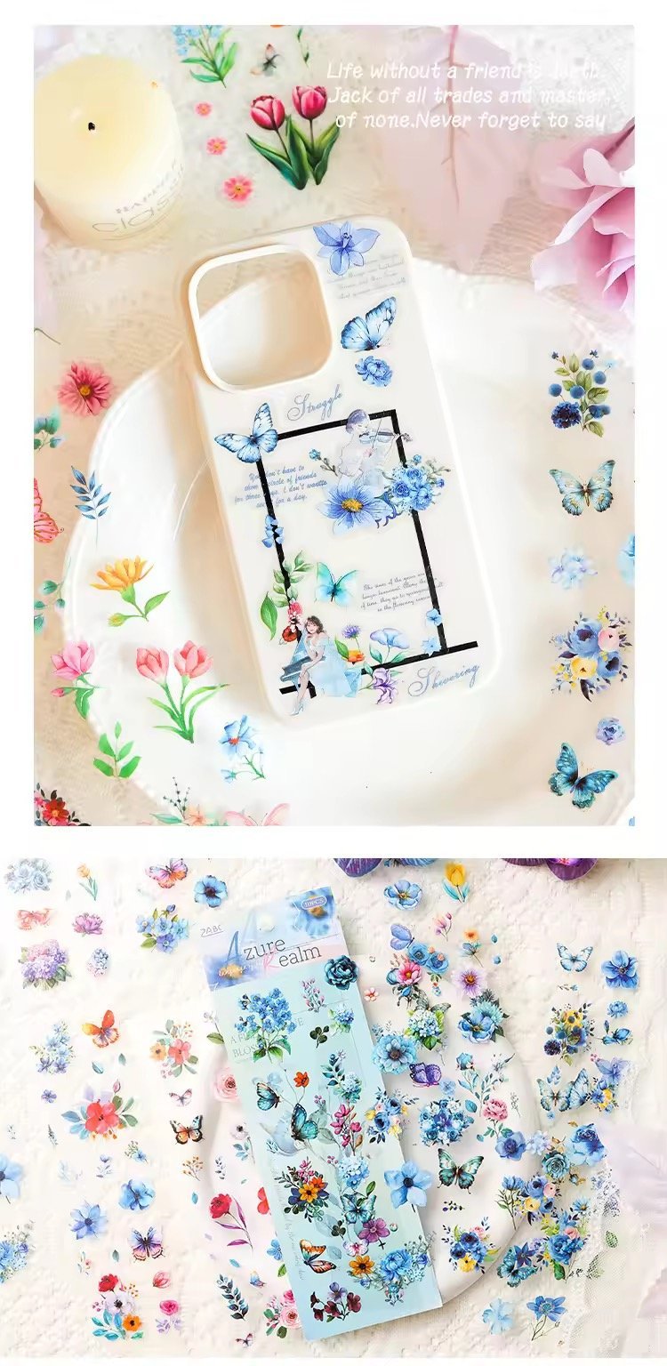 🌸 flowing flower language – pet pre cut stickers 🌸 🌸 flowing flower language – pet pre cut stickers 🌸