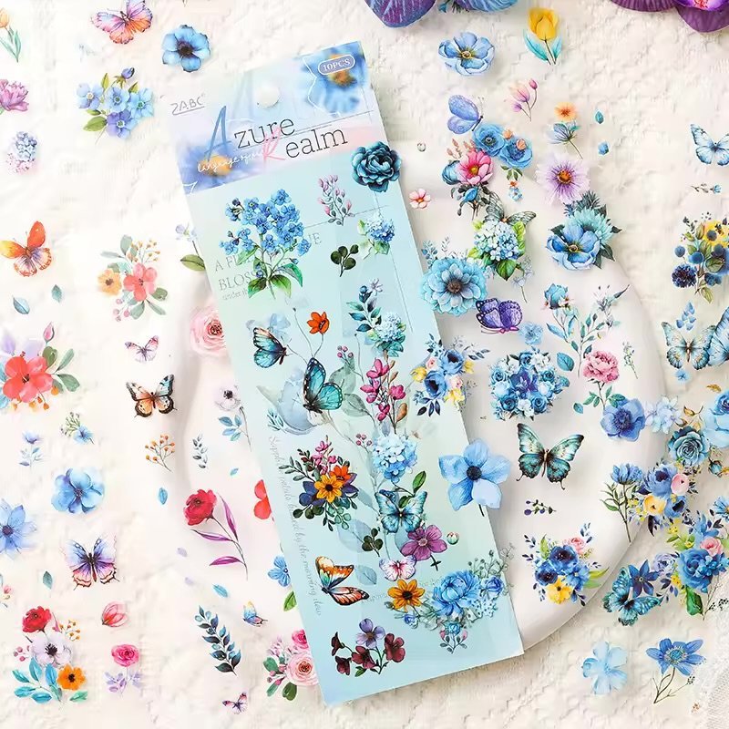 🌸 flowing flower language – pet pre cut stickers 🌸 🌸 flowing flower language – pet pre cut stickers 🌸