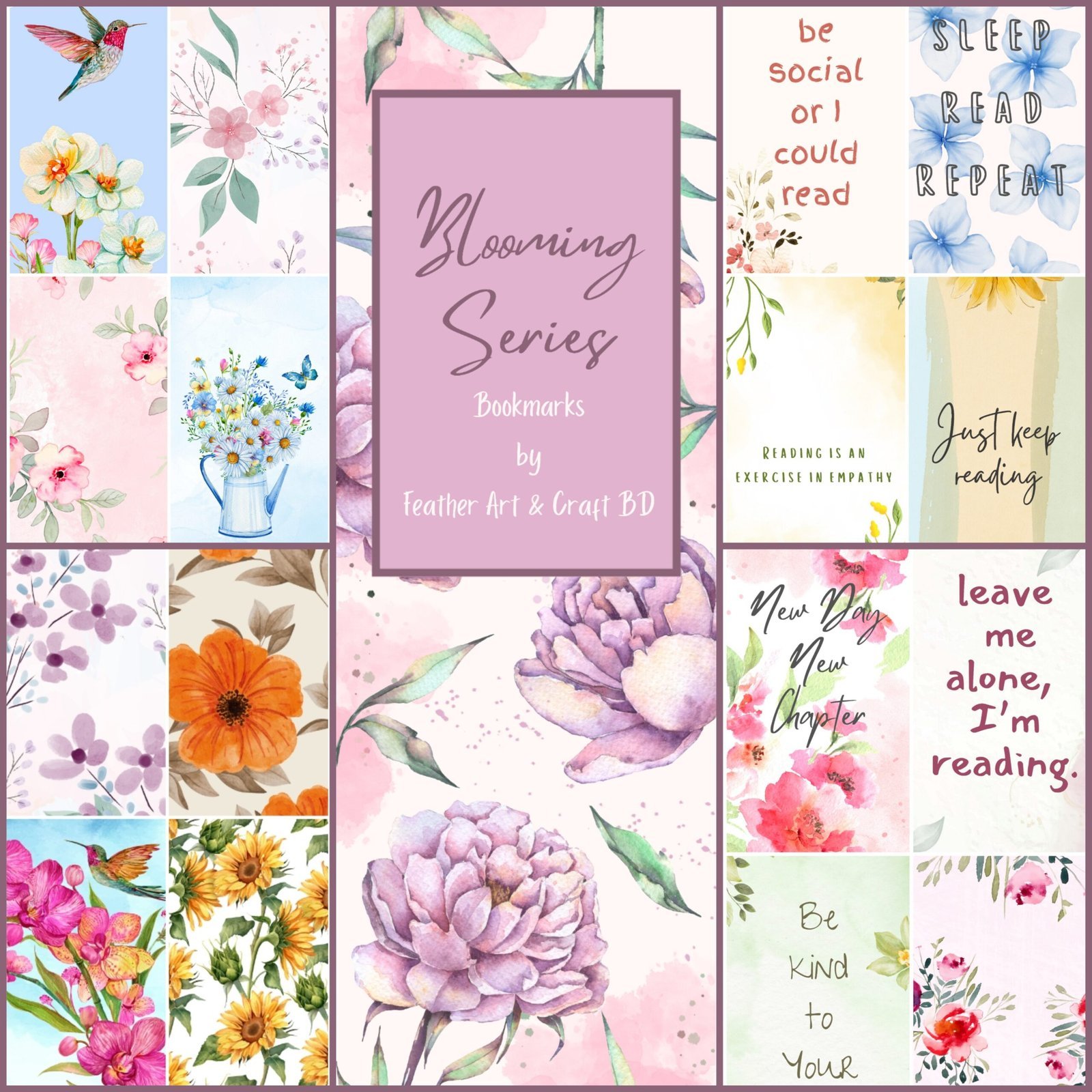 ✨blooming series bookmarks ✨ ✨blooming series bookmarks ✨