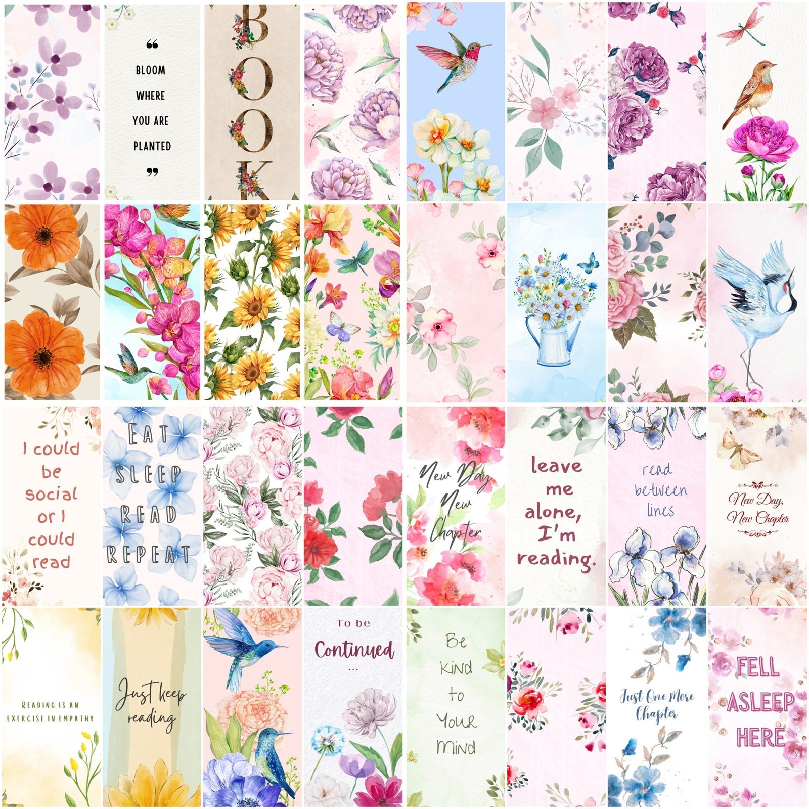 ✨blooming series bookmarks ✨ ✨blooming series bookmarks ✨