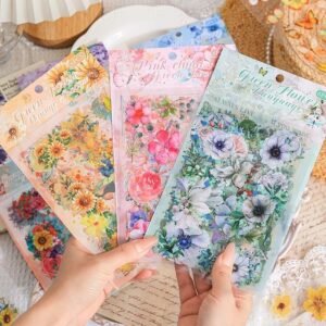 flower butterfly green leaf series pet stickers